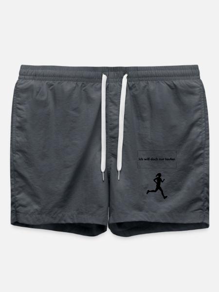 Ich will doch nur laufen - Badeshorts - Anthrazit