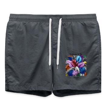 Tropischer Regenbogen - Badeshorts - Anthrazit - Vorne - AI Model Male 185 light (185cm)