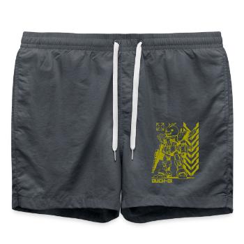 GUNDAM | DUCK 01 - Swim Trunks - anthracite - Front - AI Model Male 185 light (185cm)