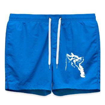 Samoyed Silhouette Dog Dog Wilsigns - Swim Trunks - cobalt blue - Front