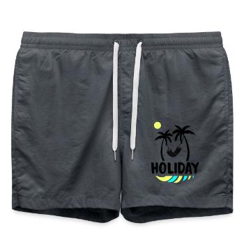 Palmiers Relax Vacances - Short de bain - charbon - Devant - AI Model Male 185 light (185cm)