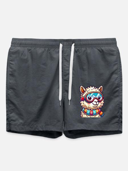 Llama Comic Ski Goggles - Swim Trunks - anthracite