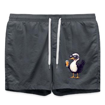 Strauss après-ski beer - Swim Trunks - anthracite - Front - AI Model Male 185 light (185cm)