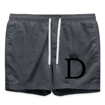 krone D - Badeshorts - Anthrazit - Vorne - AI Model Male 185 light (185cm)