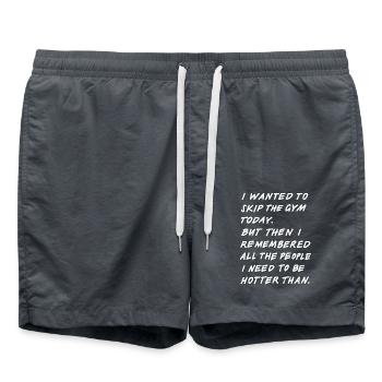 Skip The Gym white shadow - Badeshorts - Anthrazit - Vorne - AI Model Male 185 light (185cm)