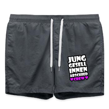 Junggesellinnen Abschied Spruch Crew - Badeshorts - Anthrazit - Vorne - AI Model Male 185 light (185cm)