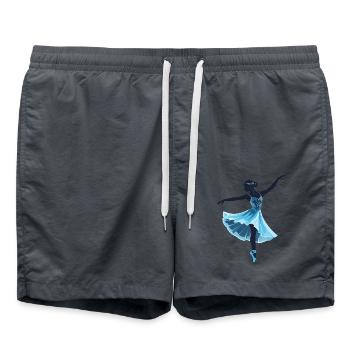 Ballet Dancer Illustration - Sports Design - Swim Trunks - anthracite - Front - AI Model Male 185 light (185cm)