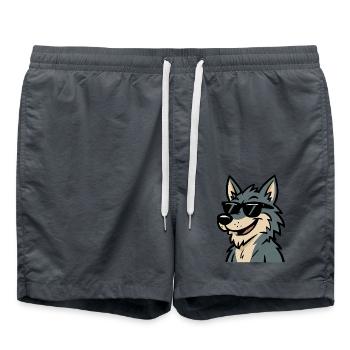 Wolf Sunglasses - Swim Trunks - anthracite - Front - AI Model Male 185 light (185cm)