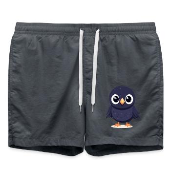 Petit corbeau - Short de bain - charbon - Devant - AI Model Male 185 light (185cm)