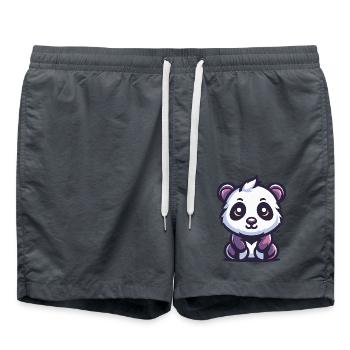 Panda doux - Short de bain - charbon - Devant - AI Model Male 185 light (185cm)