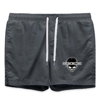 Frenchoire Skull with Energy Aura - Swim Trunks - anthracite - Front - AI Model Male 185 light (185cm)