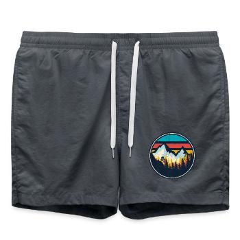 Mountain MTB Sunset Circle - Swim Trunks - anthracite - Front - AI Model Male 185 light (185cm)