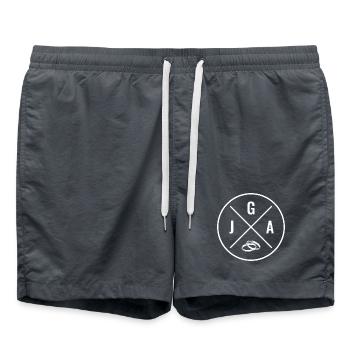 JGA Junggesellenabschied Junggesellinnenabschied - Badeshorts - Anthrazit - Vorne - AI Model Male 185 light (185cm)