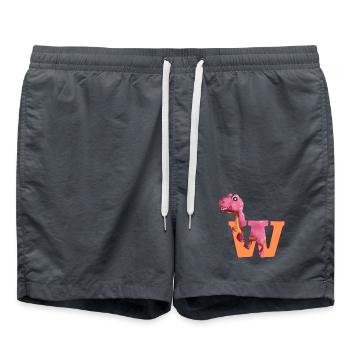 W - DINOSAURE, personnalisable - Short de bain - charbon - Devant - AI Model Male 185 light (185cm)