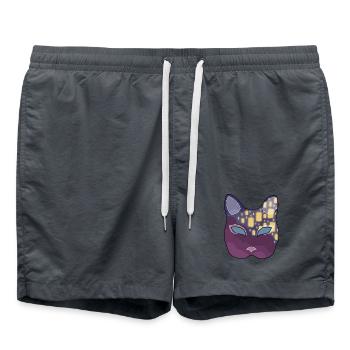 Lantern Neko Mask - Swim Trunks - anthracite - Front - AI Model Male 185 light (185cm)