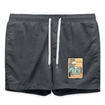 Tot aber motiviert (Kaffee sei Dank) - Badeshorts - Anthrazit - Vorne - AI Model Male 185 light (185cm)