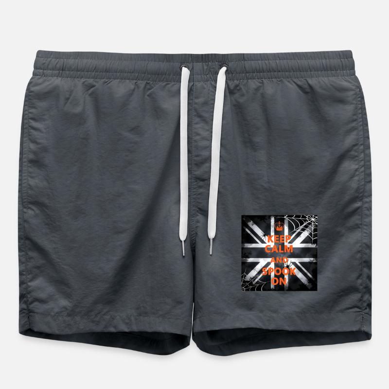 Keep Calm Spook On - Badeshorts - Anthrazit