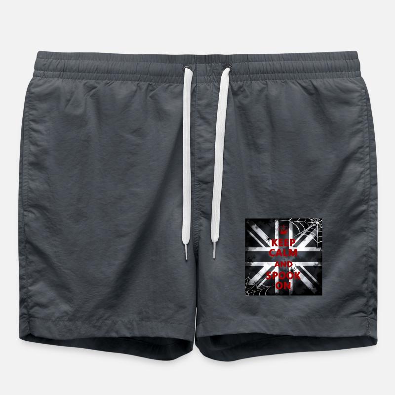 Keep Calm Spook Red - Swim Trunks - anthracite