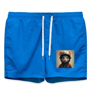 The little biker rat - Swim Trunks - cobalt blue - Front