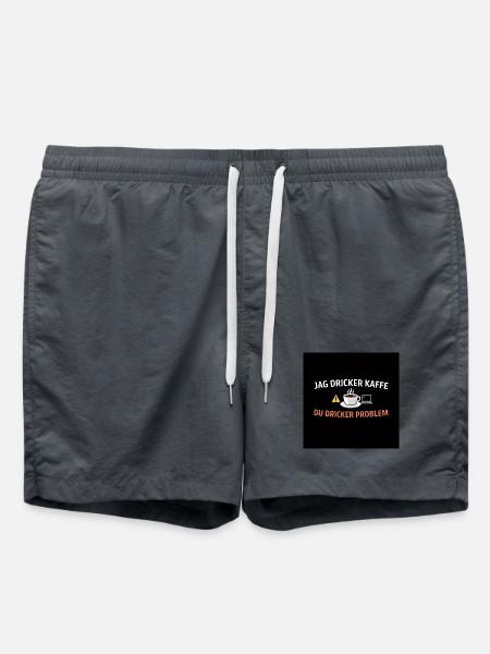 I drink coffee, you drink problems - Swim Trunks - anthracite