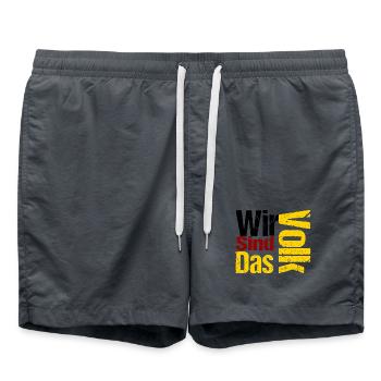 Wir_SInd_Das_Volk - Badeshorts - Anthrazit - Vorne - AI Model Male 185 light (185cm)