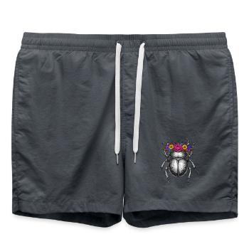 Scarabée avec couronne de fleurs - Short de bain - charbon - Devant - AI Model Male 185 light (185cm)