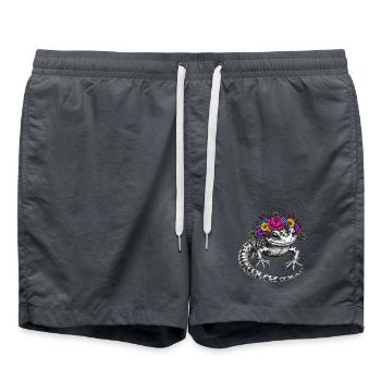 Couronne de Salamandres de la Flore - Short de bain - charbon - Devant - AI Model Male 185 light (185cm)