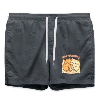 Compagnons mignons de sieste – Dormir avec le cœur - Short de bain - charbon - Devant - AI Model Male 185 light (185cm)