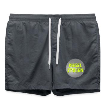 Kugelstoßen Stoßkugel - Badeshorts - Anthrazit - Vorne - AI Model Male 185 light (185cm)