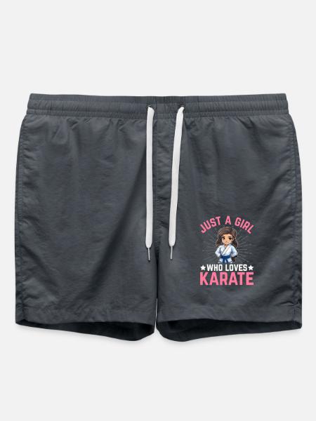 Just a Girl who loves Karate - Swim Trunks - anthracite