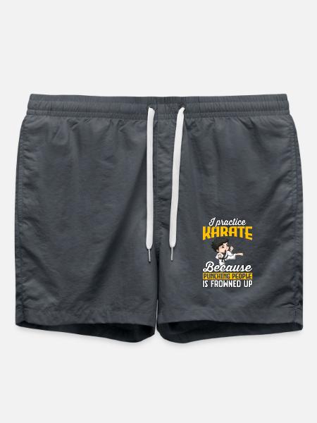 I practice Karate because punching people is - Swim Trunks - anthracite