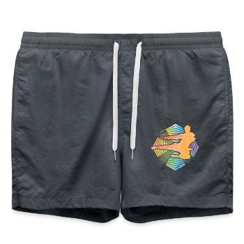 Karaté - Short de bain - charbon - Devant - AI Model Male 185 light (185cm)