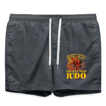 Vous n’avez pas toujours besoin d’un plan, vous avez juste besoin de judo - Short de bain - charbon - Devant - AI Model Male 185 light (185cm)