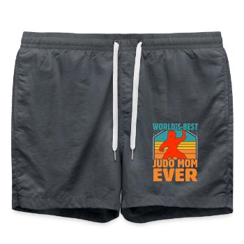 La meilleure maman de judo au monde - Short de bain - charbon - Devant - AI Model Male 185 light (185cm)