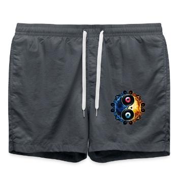 Yin Yang - Short de bain - charbon - Devant - AI Model Male 185 light (185cm)