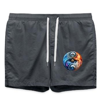 Yin Yang - Short de bain - charbon - Devant - AI Model Male 185 light (185cm)