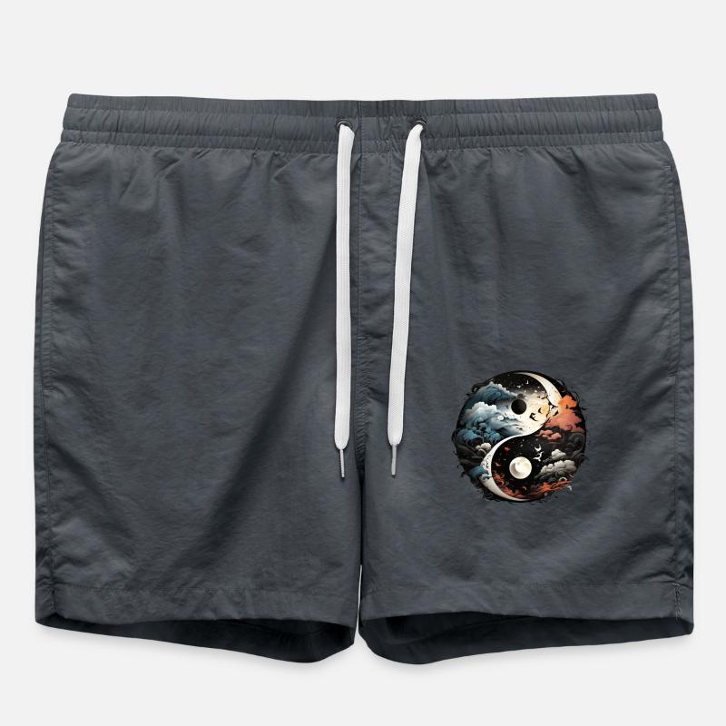 Yin Yang - Swim Trunks - anthracite