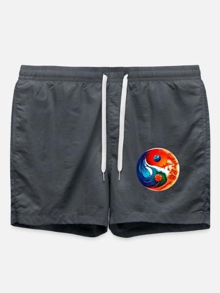 Yin Yang - Badeshorts - Anthrazit