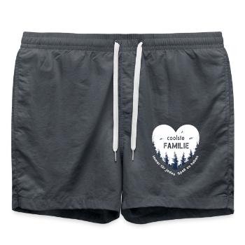 coolest family - Swim Trunks - anthracite - Front - AI Model Male 185 light (185cm)