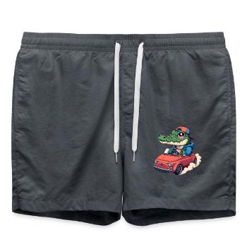 Crocodile Car - Swim Trunks - anthracite - Front - AI Model Male 185 light (185cm)