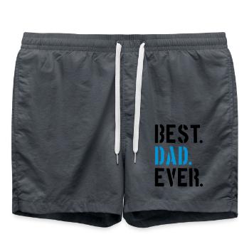 text dad best ever liebe papa beste welt vatertag - Badeshorts - Anthrazit - Vorne - AI Model Male 185 light (185cm)