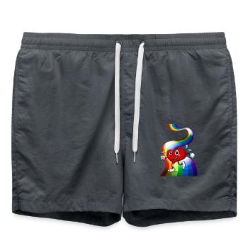 pride flagge Regenbogen - Badeshorts - Anthrazit - Vorne - AI Model Male 185 light (185cm)