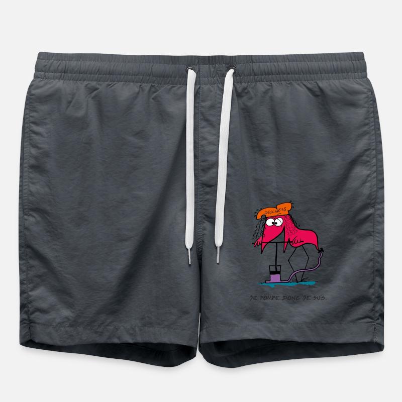Je pompe donc je suis... - Short de bain - charbon
