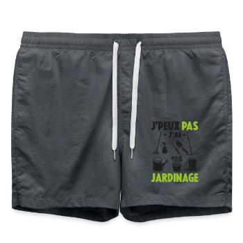 Je Peux Pas J'ai Jardin Cadeau De Jardinage - Short de bain - charbon - Devant - AI Model Male 185 light (185cm)