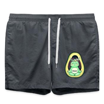 Avocat Hippie Peace des années 70 - Short de bain - charbon - Devant - AI Model Male 185 light (185cm)