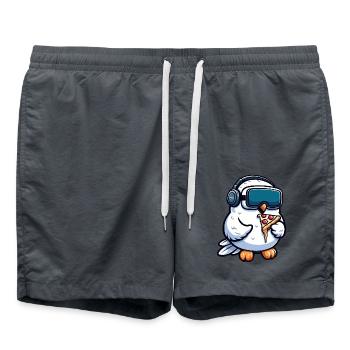 Hibou Harfang des neiges VR Réalité virtuelle Gamer Gamer Gamer - Short de bain - charbon - Devant - AI Model Male 185 light (185cm)