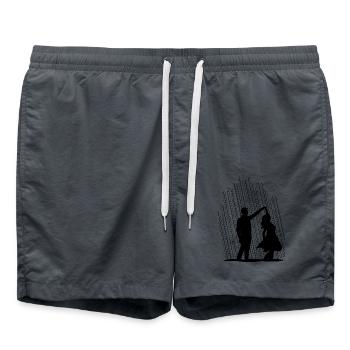 Danser sous l pluie - Short de bain - charbon - Devant - AI Model Male 185 light (185cm)
