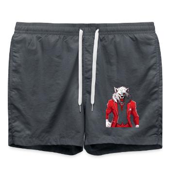 Lass den Werwolf in dir raus - Badeshorts - Anthrazit - Vorne - AI Model Male 185 light (185cm)