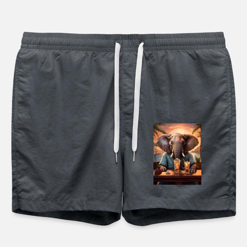 Elephant at the bar - Swim Trunks - anthracite