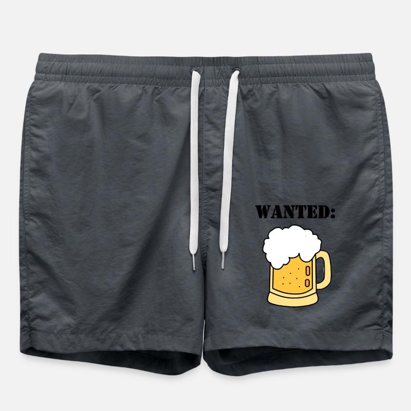 wanted beer - Swim Trunks - anthracite